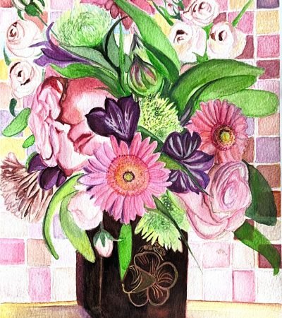 Psychedelic flowers 1 A4.£150-1